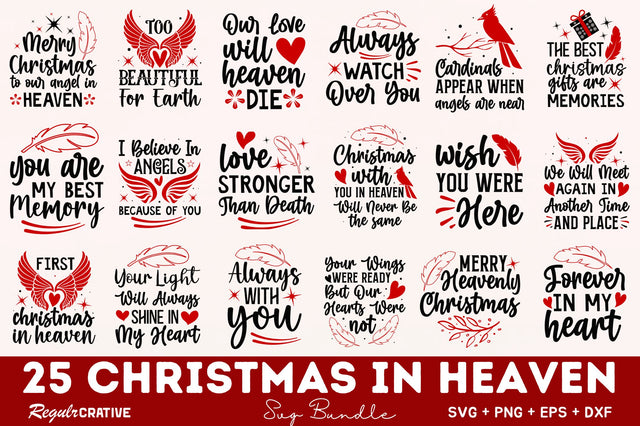 Christmas in Heaven SVG Bundle SVG Regulrcrative 