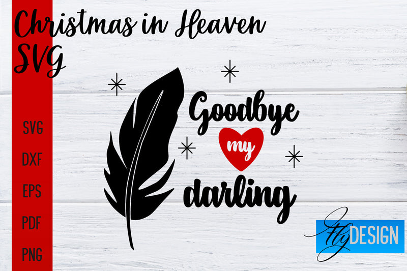 Christmas in Heaven SVG | Christmas Memorial SVG SVG Fly Design 