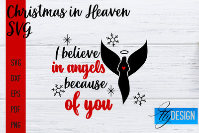 Christmas in Heaven SVG | Christmas Memorial SVG SVG Fly Design 