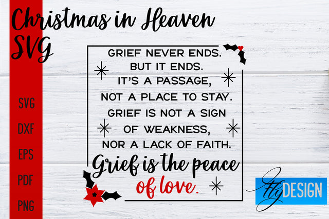 Christmas in Heaven SVG | Christmas Memorial SVG SVG Fly Design 