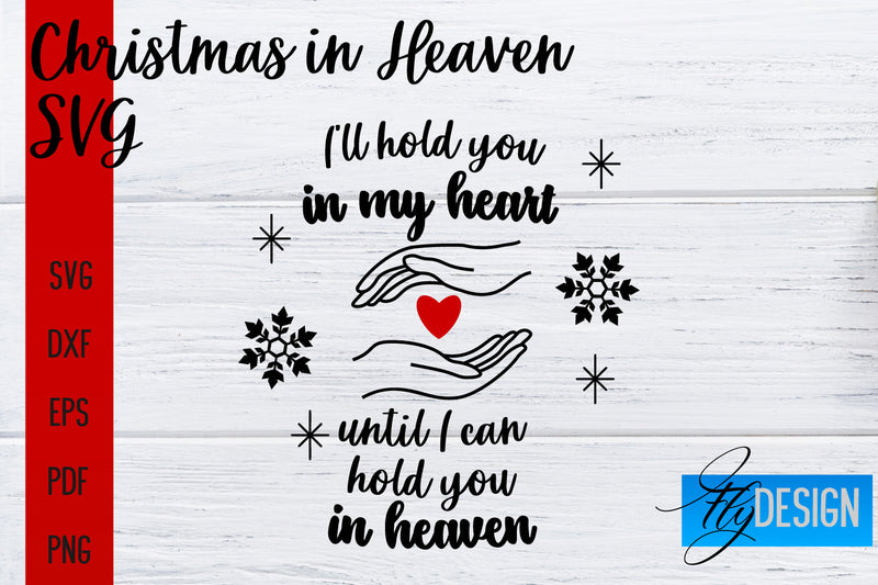 Christmas in Heaven SVG | Christmas Memorial SVG SVG Fly Design 