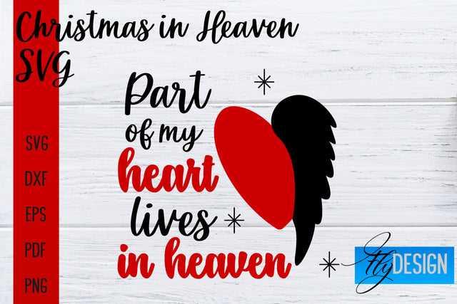 Christmas in Heaven SVG | Christmas Memorial SVG SVG Fly Design 
