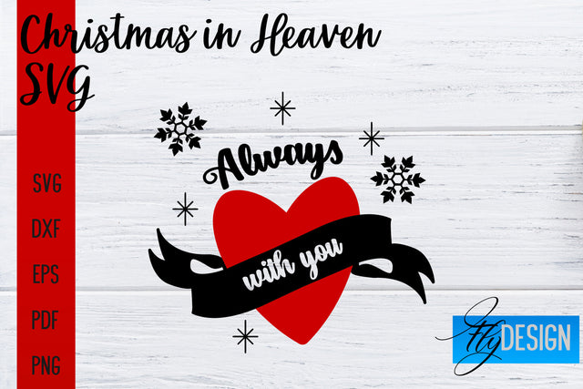 Christmas in Heaven SVG | Christmas Memorial SVG SVG Fly Design 