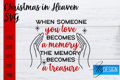 Christmas in Heaven SVG | Christmas Memorial SVG SVG Fly Design 