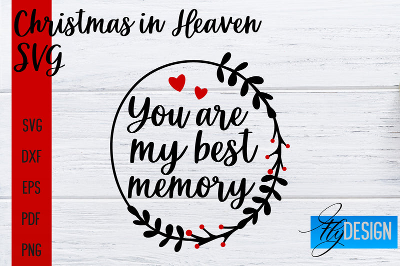 Christmas in Heaven SVG | Christmas Memorial SVG SVG Fly Design 