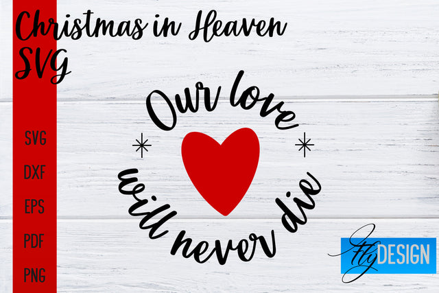 Christmas in Heaven SVG | Christmas Memorial SVG SVG Fly Design 