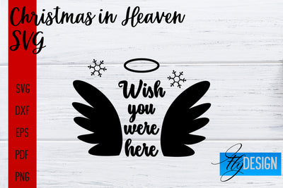 Christmas in Heaven SVG | Christmas Memorial SVG SVG Fly Design 