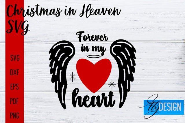 Christmas in Heaven SVG | Christmas Memorial SVG SVG Fly Design 