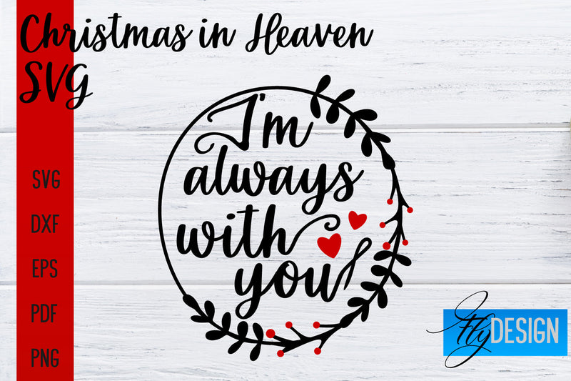 Christmas in Heaven SVG | Christmas Memorial SVG SVG Fly Design 