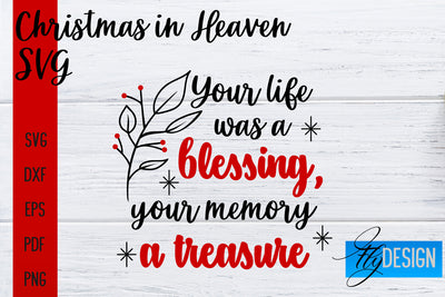 Christmas in Heaven SVG | Christmas Memorial SVG SVG Fly Design 