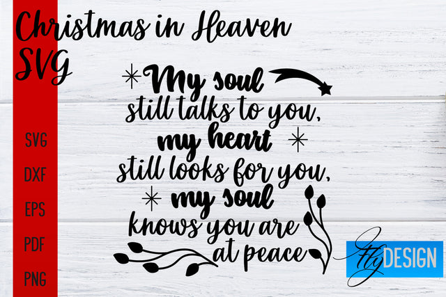 Christmas in Heaven SVG | Christmas Memorial SVG SVG Fly Design 