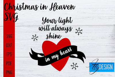 Christmas in Heaven SVG | Christmas Memorial SVG SVG Fly Design 