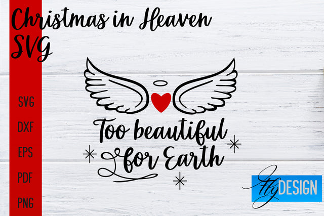 Christmas in Heaven SVG | Christmas Memorial SVG SVG Fly Design 