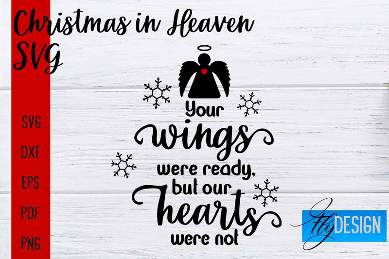 Christmas in Heaven SVG | Christmas Memorial SVG SVG Fly Design 