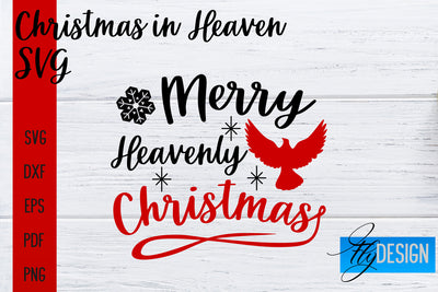 Christmas in Heaven SVG | Christmas Memorial SVG SVG Fly Design 