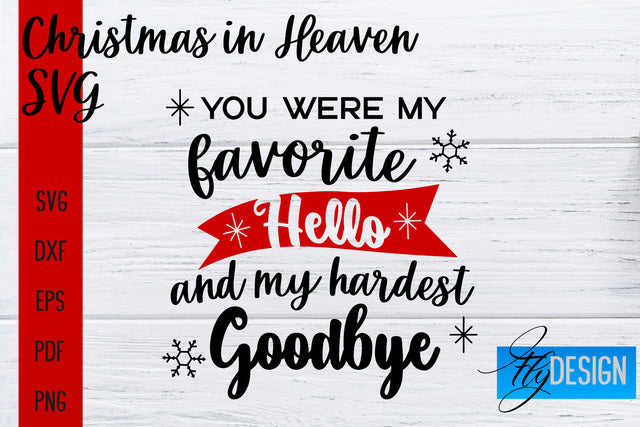 Christmas in Heaven SVG | Christmas Memorial SVG SVG Fly Design 