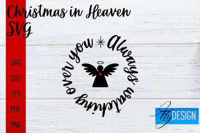 Christmas in Heaven SVG | Christmas Memorial SVG SVG Fly Design 