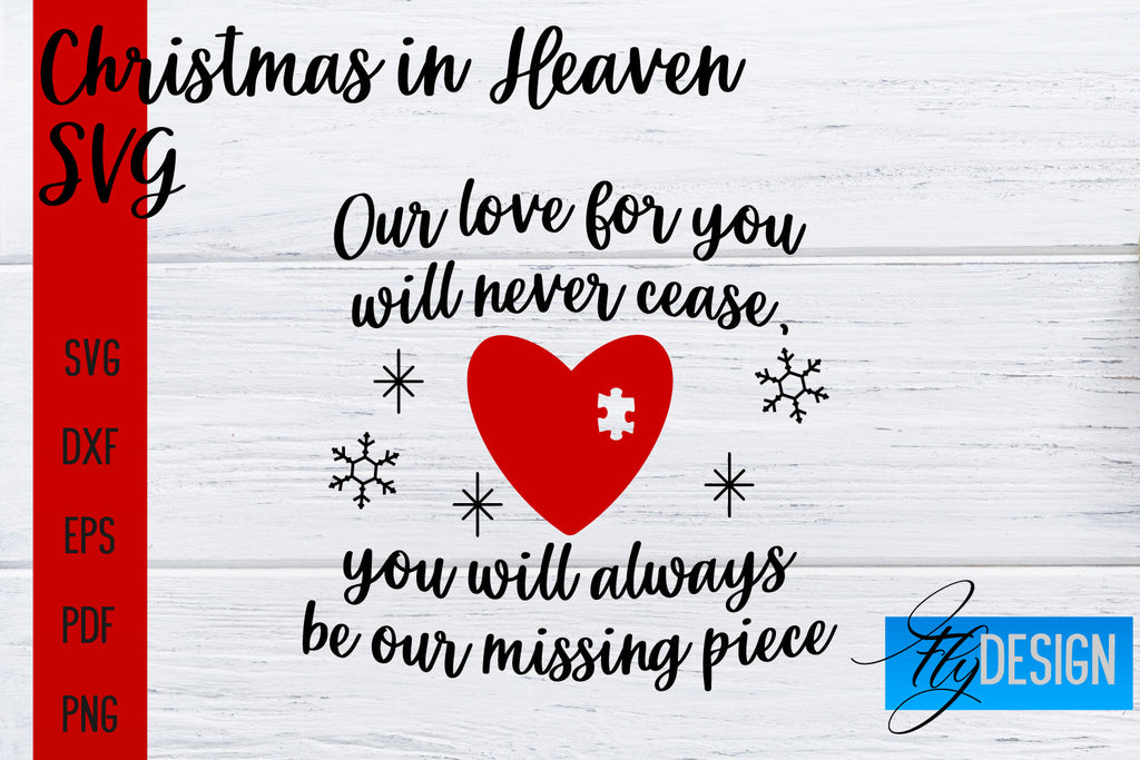 Christmas in Heaven SVG | Christmas Memorial SVG - So Fontsy