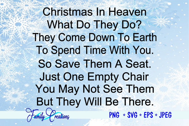 Christmas In Heaven SVG Family Creations 