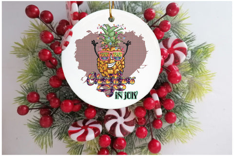 Christmas in July Dabbing Pineapple Sublimation Sublimation Jagonath Roy 