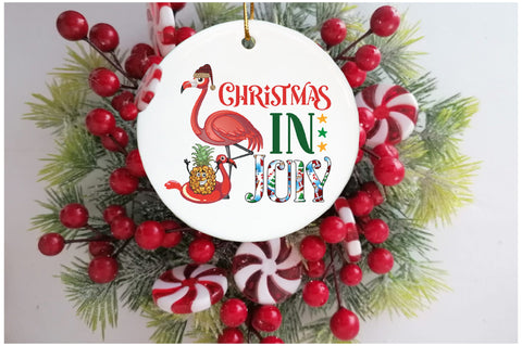 Christmas in July Flamingo Summer Lover Sublimation Sublimation Jagonath Roy 