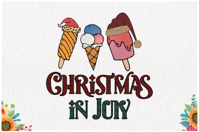 Christmas in July Funny Ice Cream Sublimation Sublimation Jagonath Roy 
