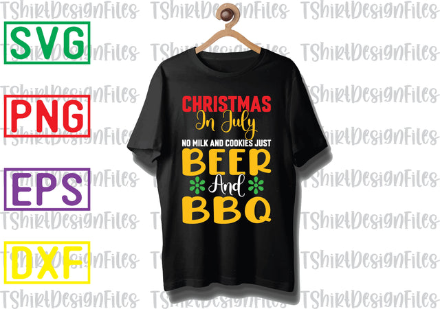 Christmas In July No Milk And Cookies Just Beer And BBQ Svg, Barbecue Quotes Svg, BBQ Svg, Grill Svg, BBQ Timer Svg, Grill Master Svg, Png, Eps, Dxf Files SVG DesignTShirt 