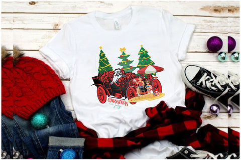 Christmas in July Santa Camping Car Sublimation Sublimation Jagonath Roy 