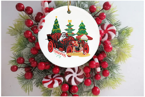 Christmas in July Santa Camping Car Sublimation Sublimation Jagonath Roy 