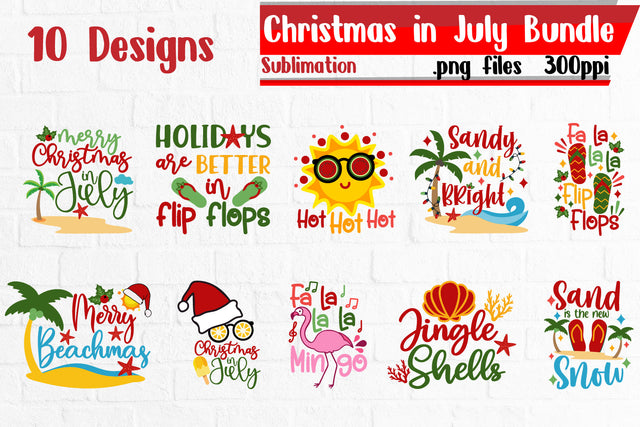 Christmas in July Sublimation Bundle PNG Files Sublimation zafrans studio 