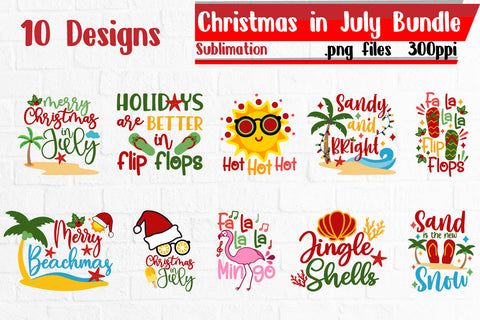 Christmas in July Sublimation Bundle PNG Files Sublimation zafrans studio 