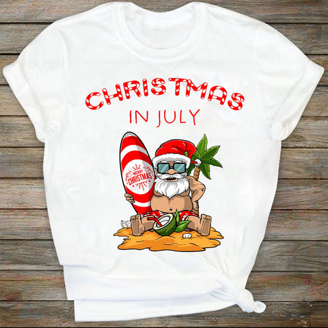Christmas In July Summer Beach Svg, Summer Vibes Svg, Beach Vacation Svg, Svg File for Cricut, Ai, Png, Dxf. Eps SVG DiamondDesign 