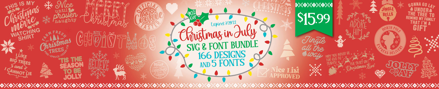 Christmas In July SVG and Font Bundle