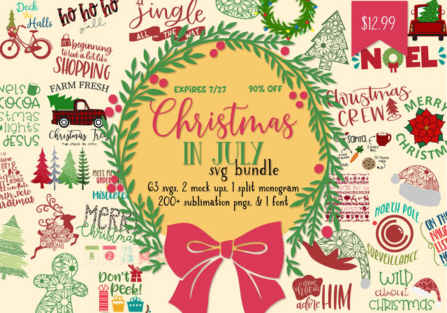 Christmas In July SVG Bundle Bundle So Fontsy Design Shop 