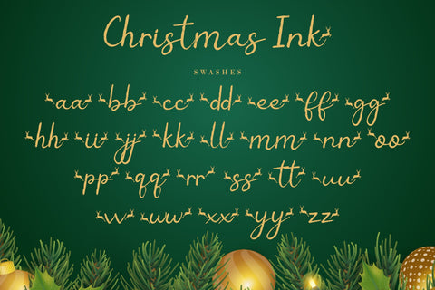 Christmas Ink Font AEN Creative Store 