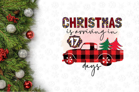 Christmas is Arriving in Days, Christmas Countdown PNG Sublimation CraftLabSVG 