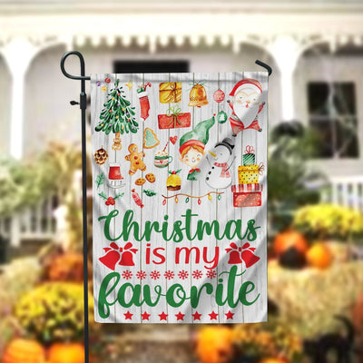 Christmas Is My Favorite Garden Flag 12x18 Garden Flag Sublimation Design Download PNG File Instant Download Sublimation CaldwellArt 