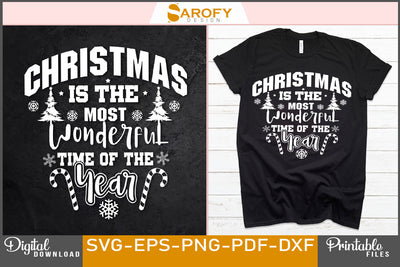 Christmas is the most wonderful time of the year SVG printable cricut SVG Sarofydesign 