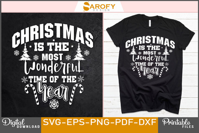 Christmas is the most wonderful time of the year SVG printable cricut SVG Sarofydesign 
