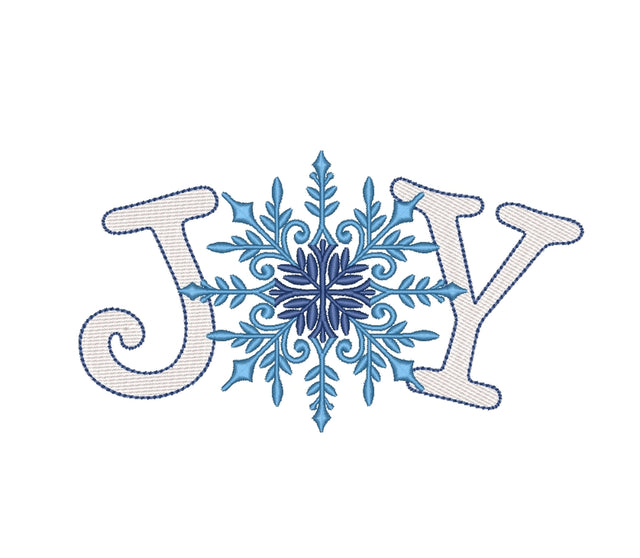 Christmas Joy Embroidery Design, Snowflake Embroidery File, 3 sizes, Instant Download Embroidery/Applique DESIGNS Nino Nadaraia 