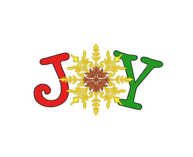 Christmas Joy Embroidery Design, Snowflake Embroidery File, 3 sizes, Instant Download Embroidery/Applique DESIGNS Nino Nadaraia 