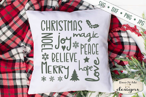 Christmas Joy Subway - peace - believe - hope - SVG SVG Ewe-N-Me Designs 