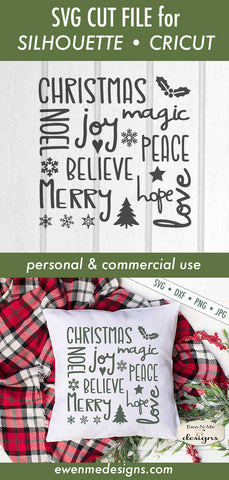 Christmas Joy Subway - peace - believe - hope - SVG SVG Ewe-N-Me Designs 