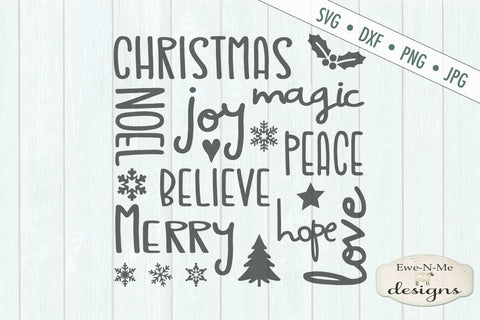 Christmas Joy Subway - peace - believe - hope - SVG SVG Ewe-N-Me Designs 