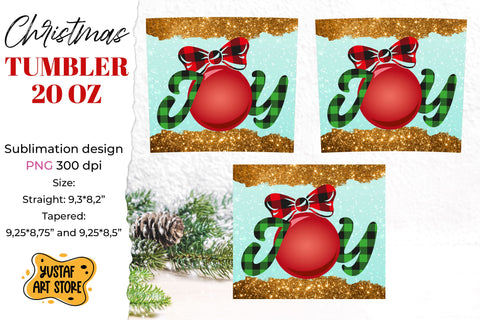 Christmas Joy tumbler sublimation wrap shine, gold glitter Sublimation Yustaf Art Store 