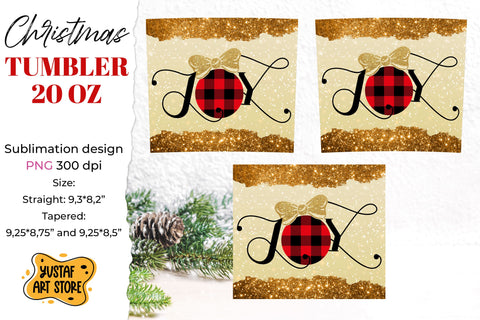 Christmas Joy tumbler sublimation wrap shine, gold glitter Sublimation Yustaf Art Store 