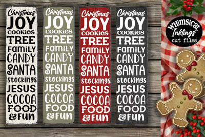 Christmas Joy-Vertical Christmas SVG SVG Whimsical Inklings 