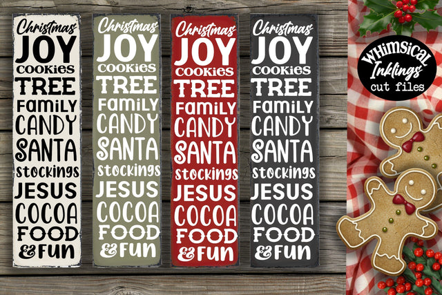 Christmas Joy-Vertical Christmas SVG SVG Whimsical Inklings 