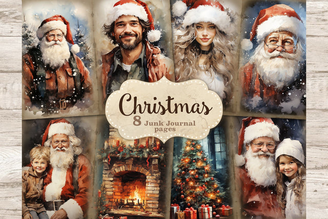 Christmas Junk Journal Page | Xmas Scrapbook Paper SVG GlamArtZhanna 