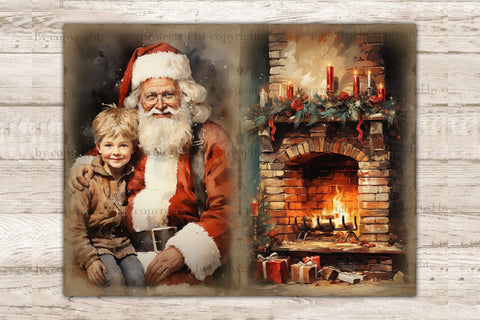 Christmas Junk Journal Page | Xmas Scrapbook Paper SVG GlamArtZhanna 